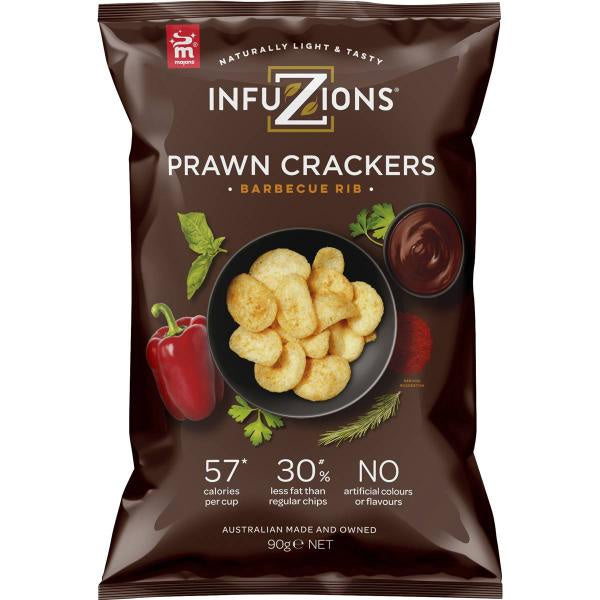 Infuzions Bbq Rib Prawn Crackers 90g