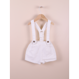 Wedoble Velvet Shoulder Straps Shorts Pearl 12M