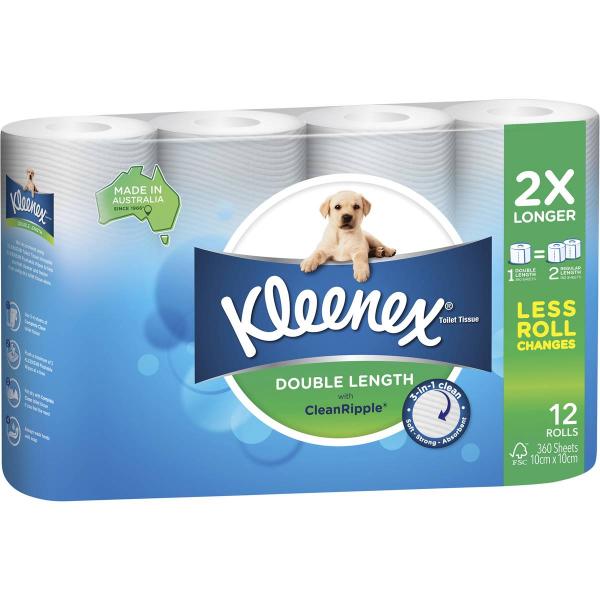 Kleenex Double Length Toilet Tissue 12pk