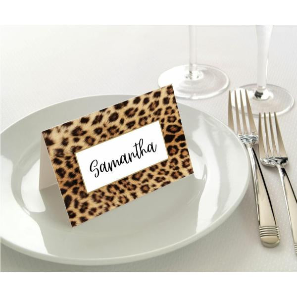 Leopard Paper Place Cards - 45 Cards