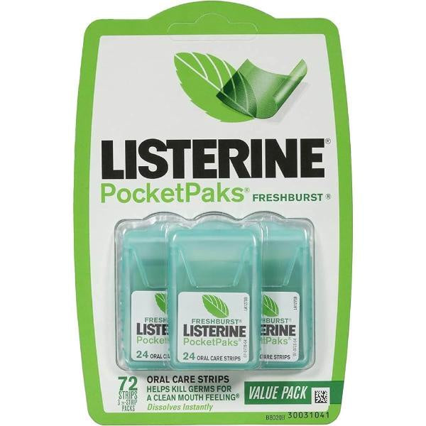 Listerine Pocketpaks Freshburst 72pk