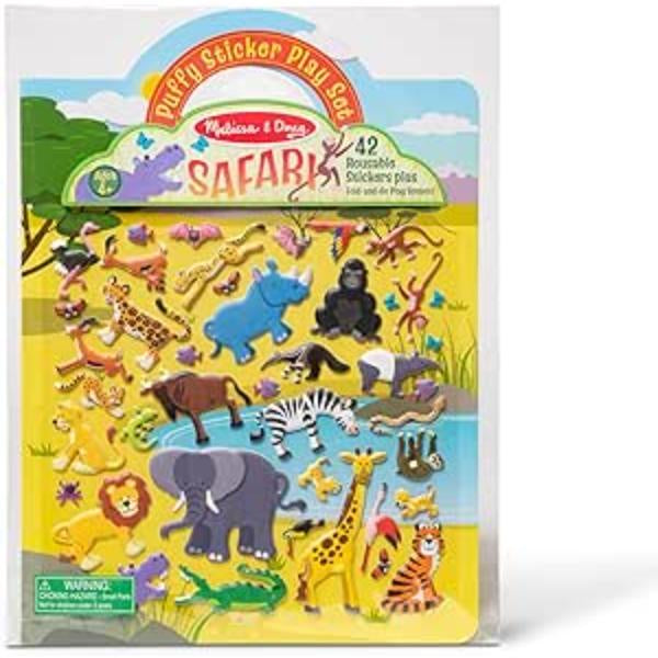 M&D - Reusable Puffy Sticker Play Set - Safari