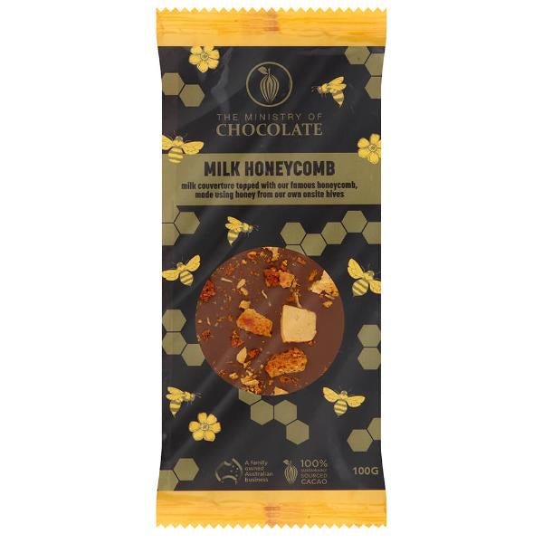 MOC Milk Chocolate Honeycomb Bar 100g