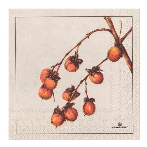 Manor Road Persimmon Napkins - Luncheon