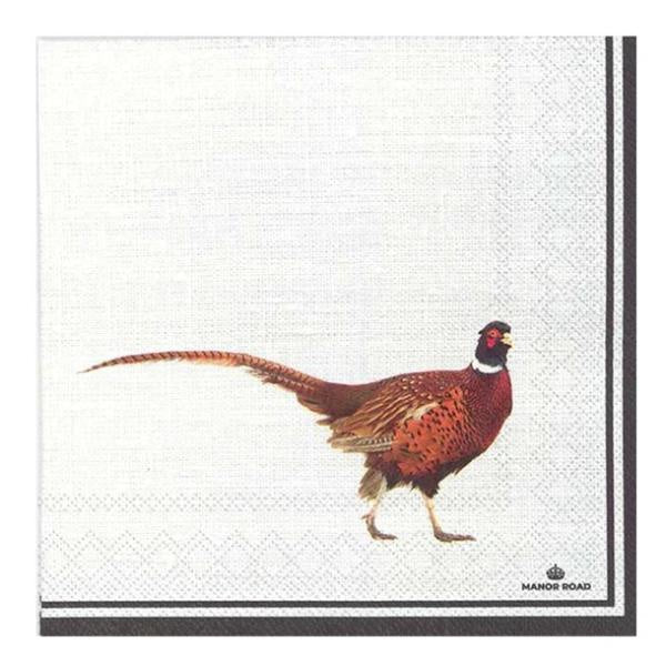 Manor Road Pheasant Napkins - Cocktail