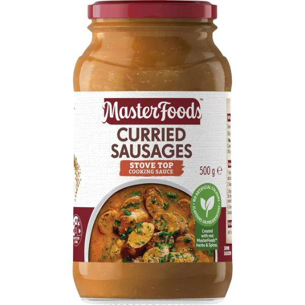 Masterfoods Sauce Simmer Curried Sausages 495g