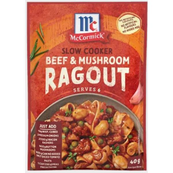 McCormick Slow Cooker Beef & Mushroom Ragout 40g