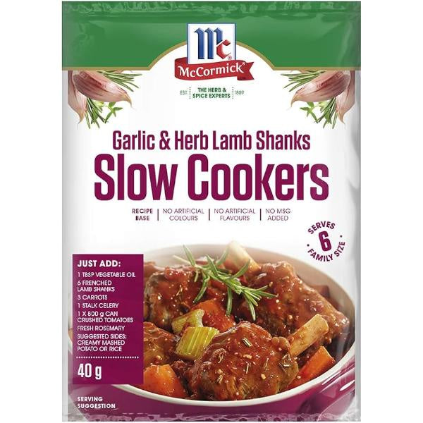 McCormick Slow Cooker Garlic & Herb Lamb Shank 40g