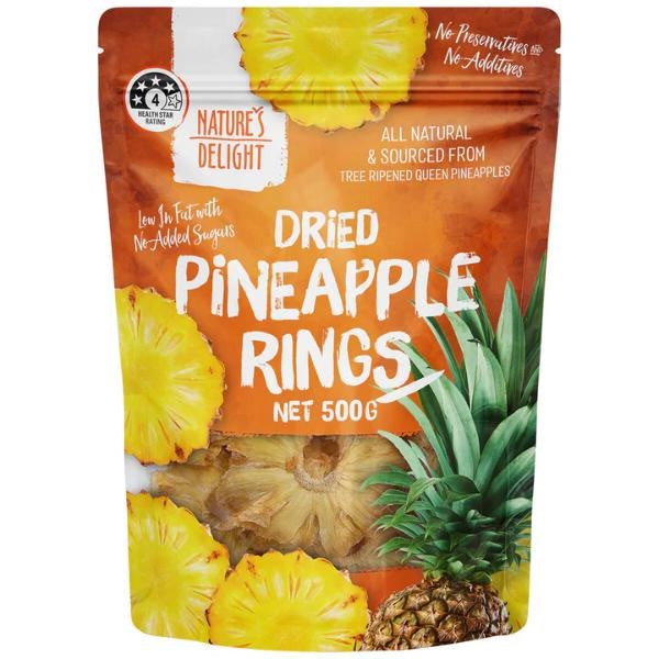 Nature's Delight Dried Pineapple Rings 500g