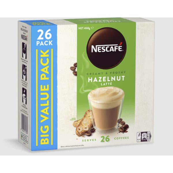 Nescafe Sachets Hazelnut Latte 26pk