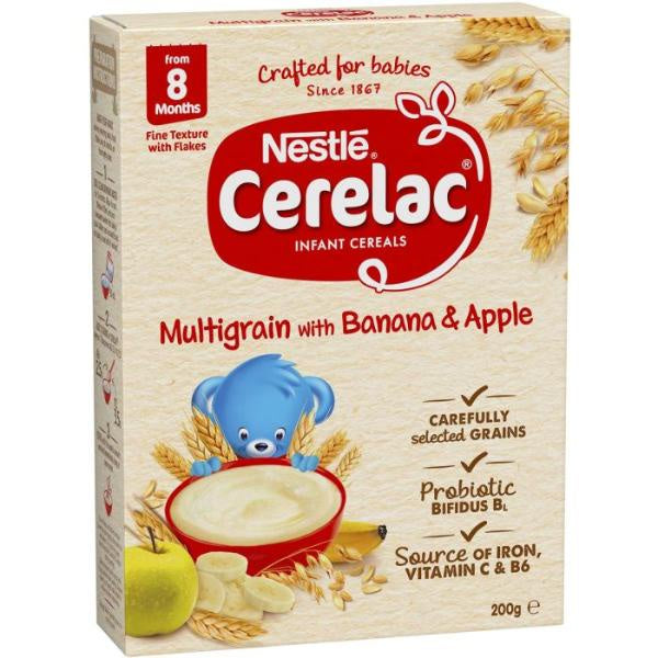 Nestle Cerelac Infant Cereal - Multigrain With Banana & Apple 8mths 200g