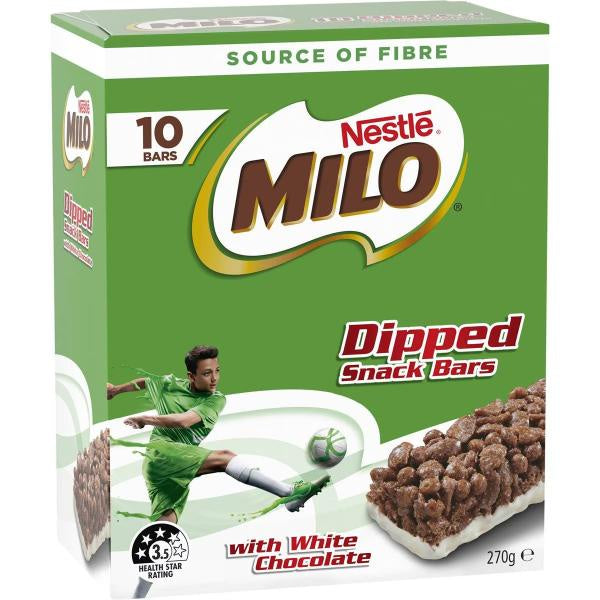 Nestle Milo Dipped Snack Bars With White Chocolate 10pk