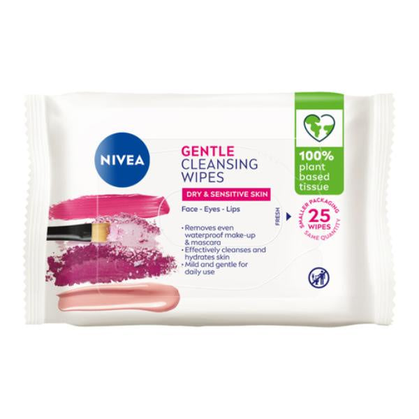 Nivea Daily Essential Wipes Gentle 25 Pack