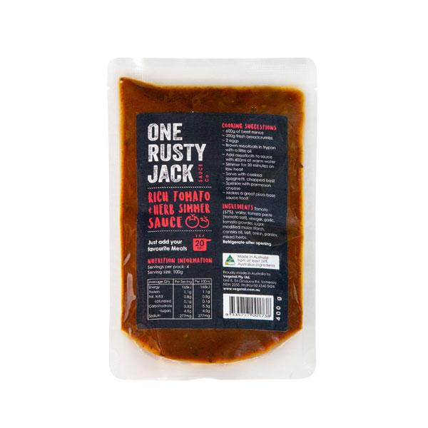 One Rusty Jack Rich Tomato & Herb Simmer Sauce 400g