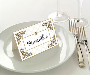 Ornamental Bee Paper Place Cards - 45 cards
