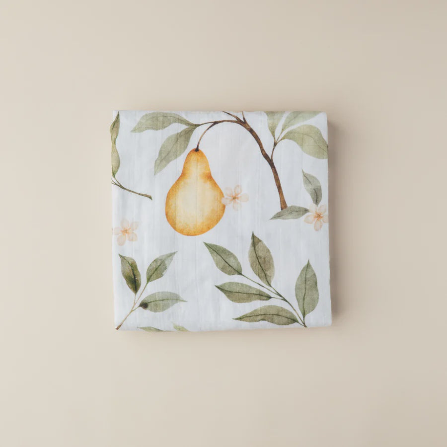 Snug As  a Bub & Co - Muslin Swaddle | Whimsical Pear