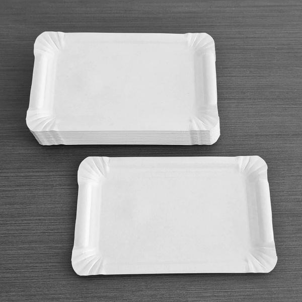 Paris Rectangular Fluted Snack Plate 11x17 50pk