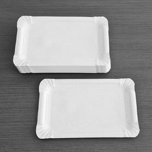 Paris Rectangular Fluted Snack Plate 11x17 50pk