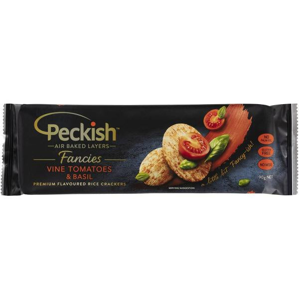 Peckish Fancies Crackers Vine Tomatoes & Basil 90g