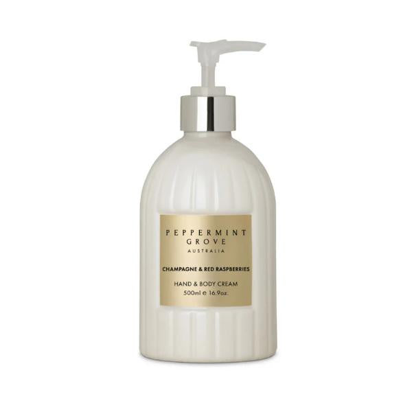 Peppermint Grove Hand & Body Cream 500ml - Champagne & Red Raspberries