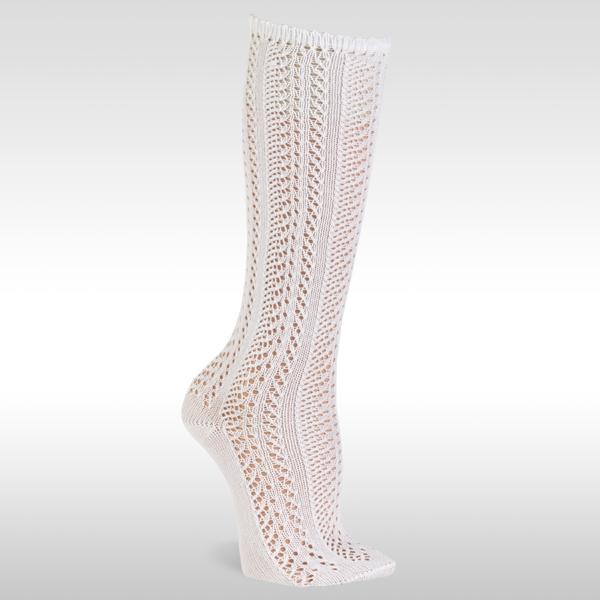 Perle Openwork Knee High Socks