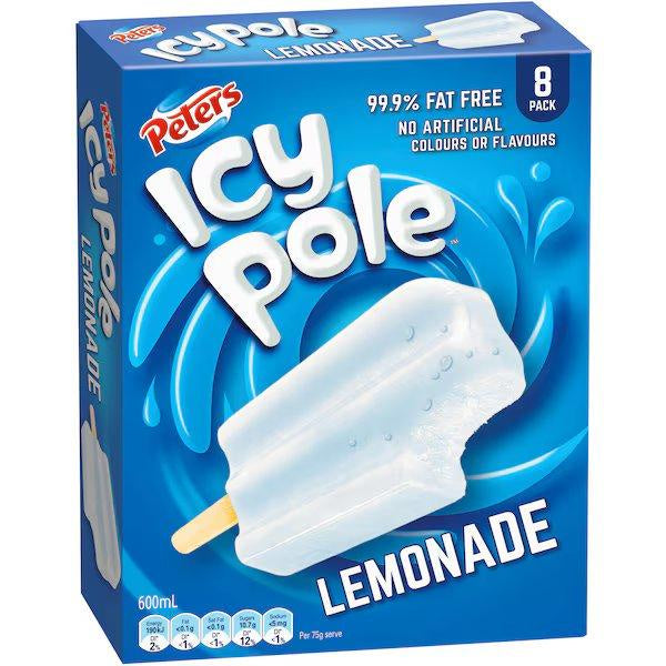 Peters Lemonade Icy Pole 8pk