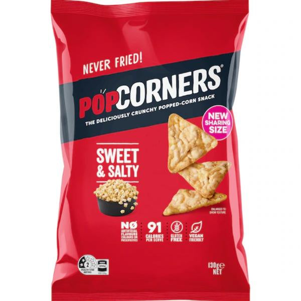 Popcorners Sweet & Salty Gluten Free Popped Corn Snack 130g