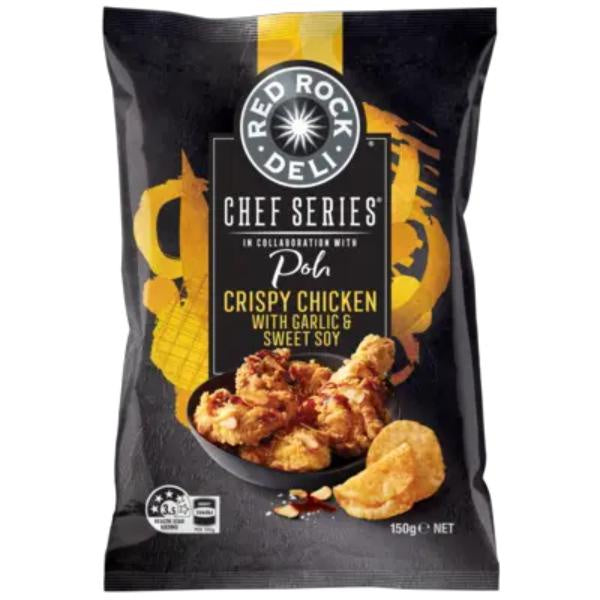 Red Rock Deli Chef Series Crispy Chicken with Garlic & Sweet Soy Potato Chips 150g