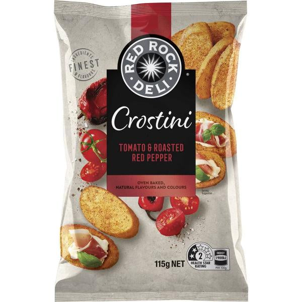 Red Rock Deli Crostini Tomato & Roasted Red Pepper 115g