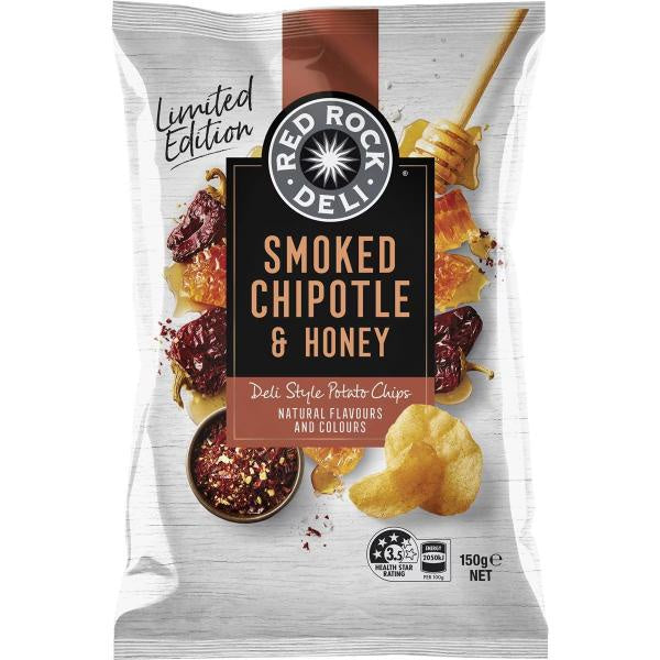 Red Rock Deli Smoked Chipotle & Honey Deli Style Potato Chips 150g