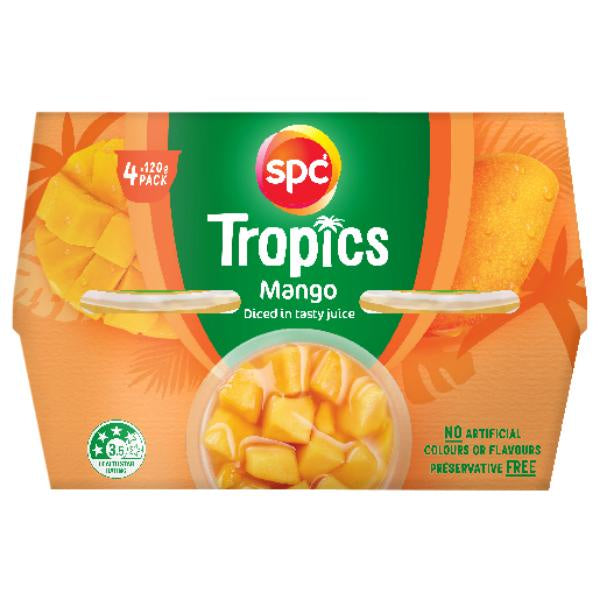 SPC Mango in Juice Fruit Cups 4pk 120g