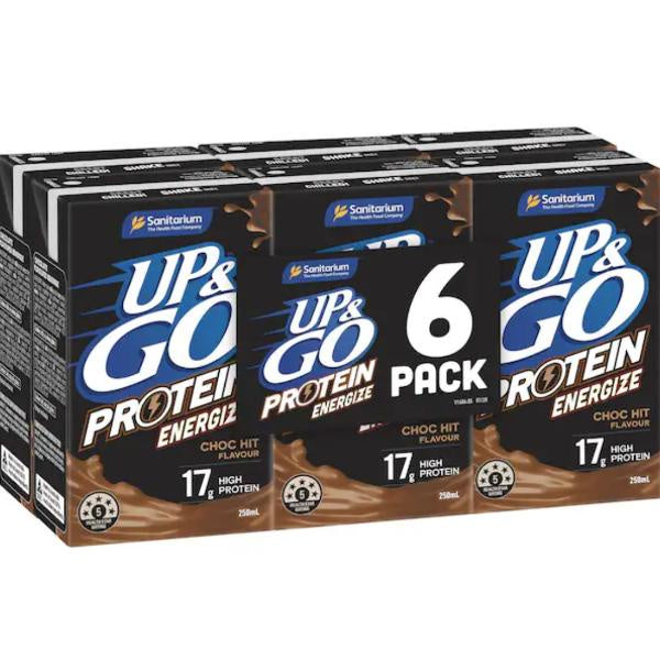 Sanitarium Up & Go Protein Energize Chocolate 6 x 250ml