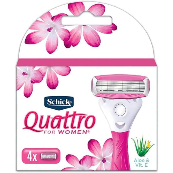 Schick Razor Blades Quattro For Women Cartridges 4pk