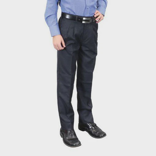 Trousers Junior Navy Elastic Waist Slim Fit