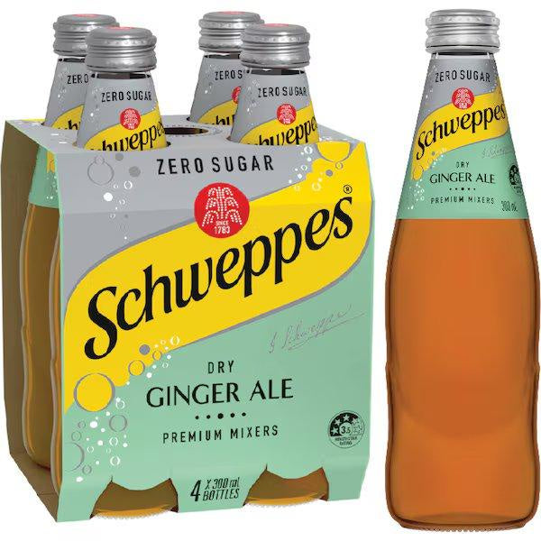 Schweppes Diet Dry Ginger Ale 300ml x 4pk