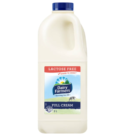 Dairy Farmers Lactose Free Milk Full Cream 2L