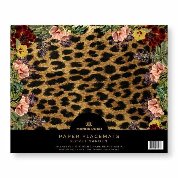 Secret Garden Paper Placemat Pad - 30 sheets