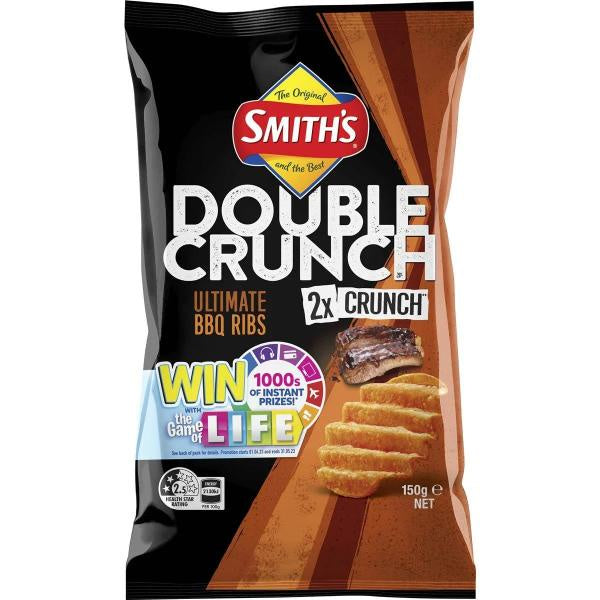 Smith's Double Crunch Ultimate BBQ Ribs Potato Chips 150g