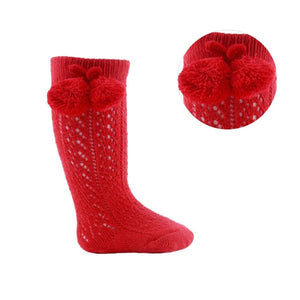 Soft Touch Pom Pom Knee Sock