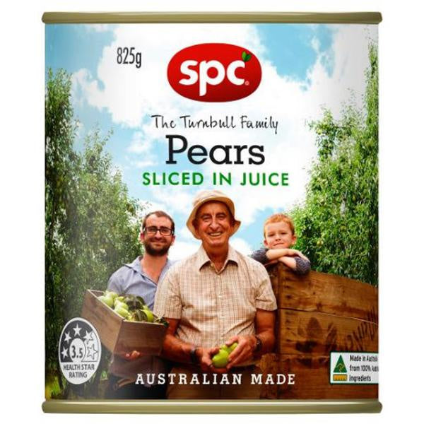 Spc Pears Sliced In Juice 825g