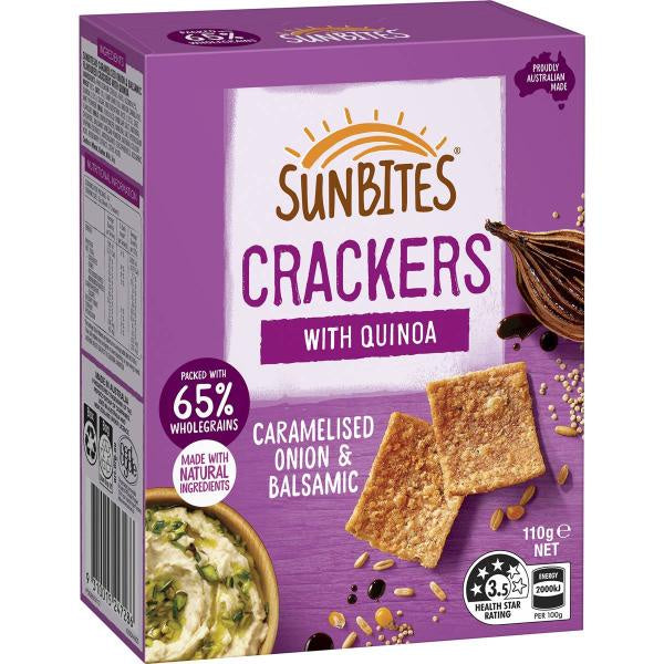 Sunbites Crackers Caramelised Onion & Balsamic 110g