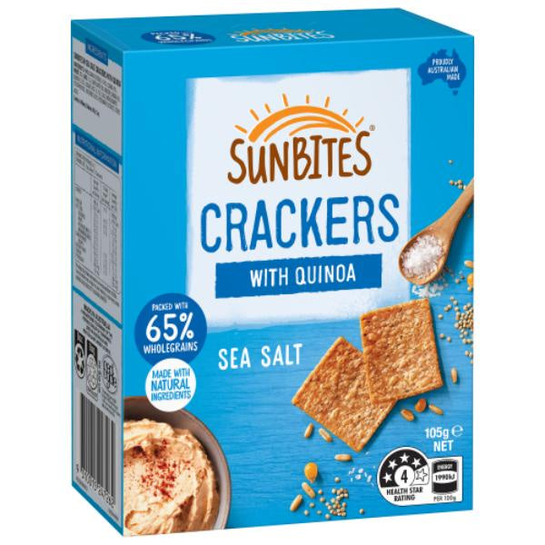 Sunbites Crackers Sea Salt 105g