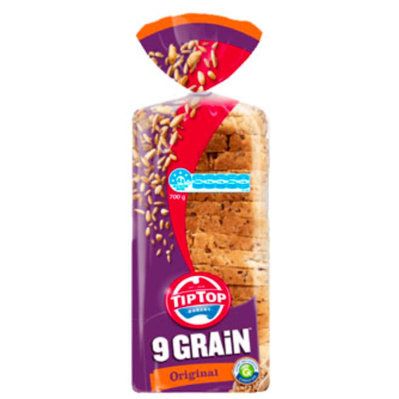 S. Tip Top 9 Grain Original Low Gi Sandwich Slice Bread Loaf 700g