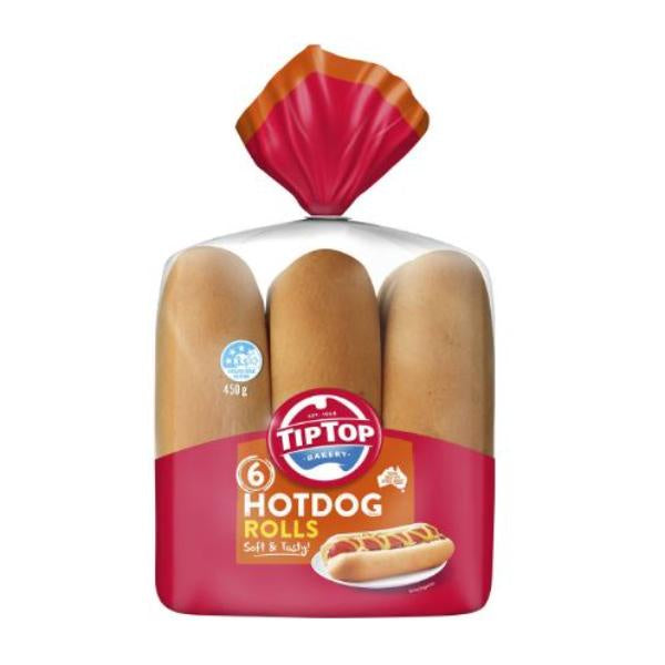 W. Tip Top White Bread Hot Dog Rolls 6pk