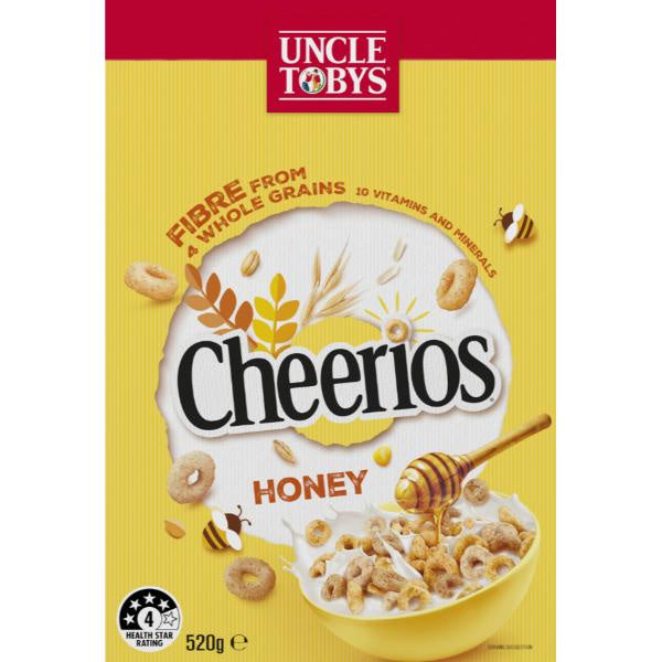 Uncle Tobys Cheerios Honey  520 -570g