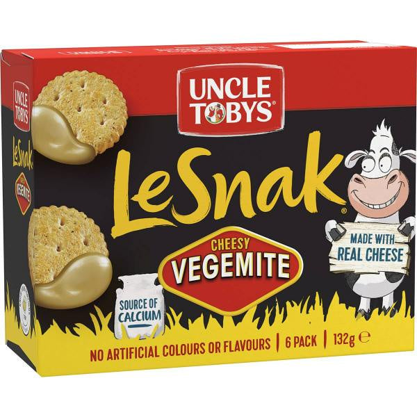 Uncle Tobys Le Snak Vegemite 132g