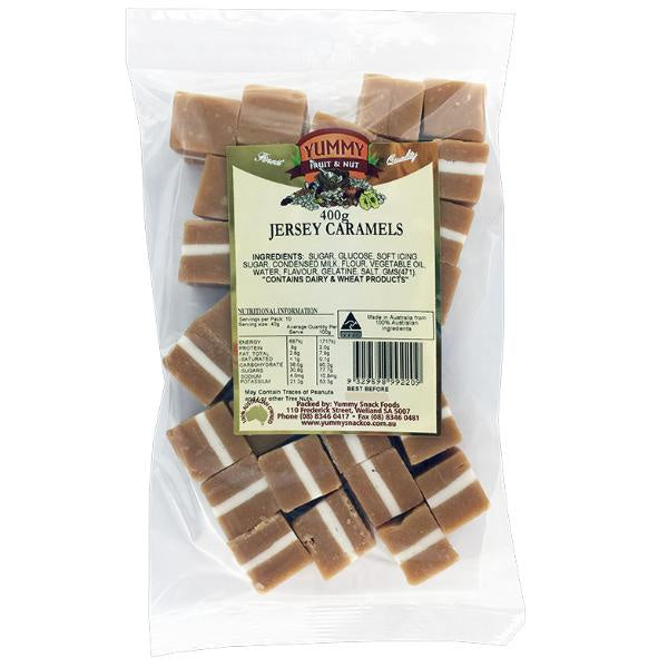 Yummy Snack Co Jersey Caramels 400g