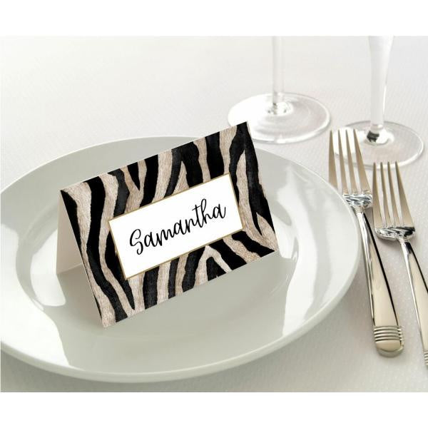 Zebra Paper Place Cards - 45 Cards