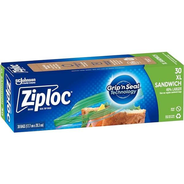 Ziploc Extra Large Sandwich Bag 30pk