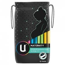 U By Kotex Maternity Pads No Wings 10's